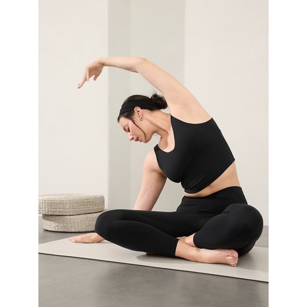 NWT Athleta Transcend V-Neck Crop Bra in Black Size Medium